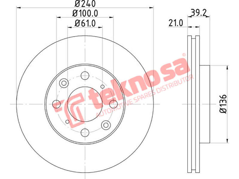 BRAKE DISC - TBD7502-D (OPTIMA)