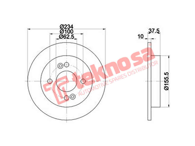 BRAKE DISC - TBD7507-D (OPTIMA)