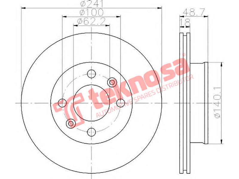 BRAKE DISC - TBD7527-D (OPTIMA)