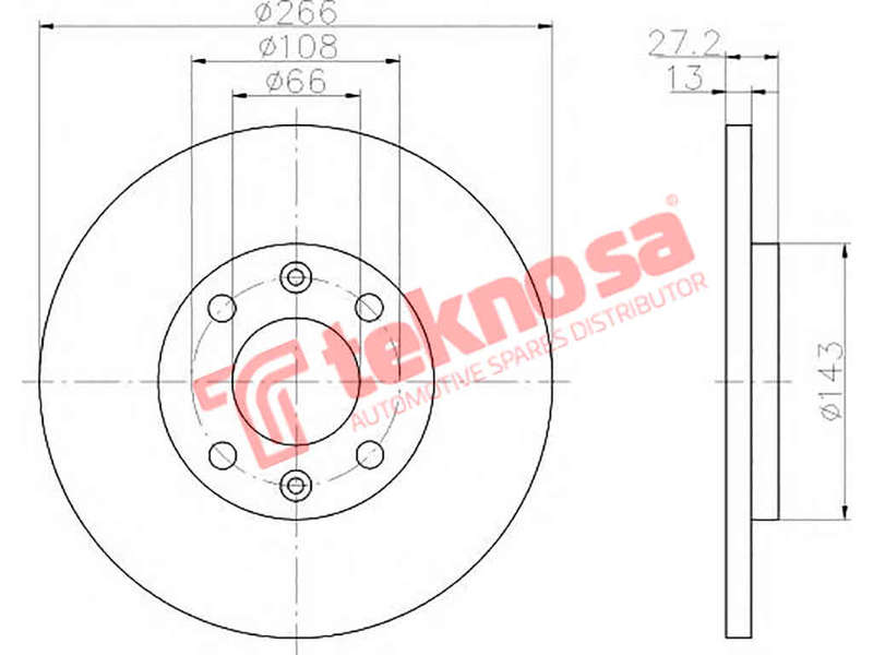 BRAKE DISC - TBD7529-D (OPTIMA)