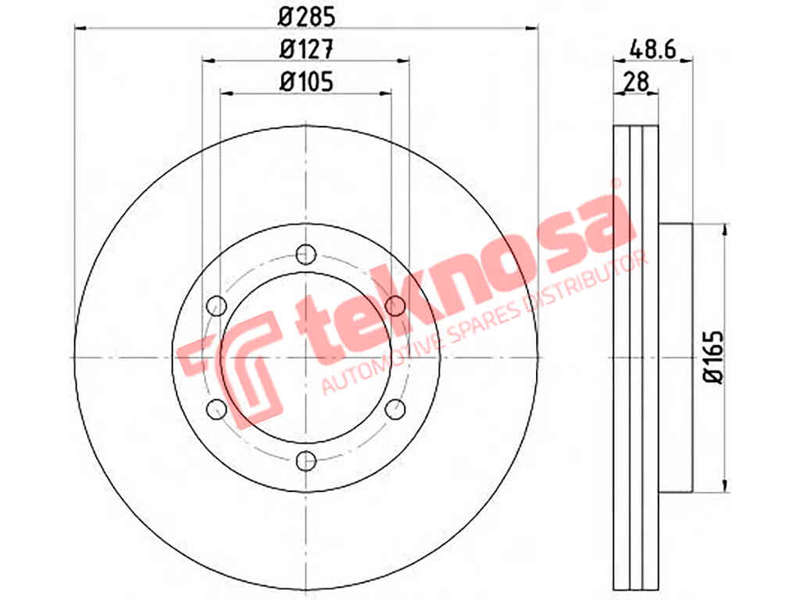 BRAKE DISC - TBD7546-D (OPTIMA)