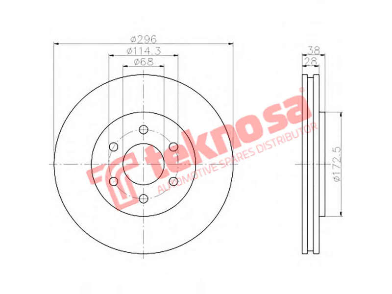BRAKE DISC - TBD7549-D (OPTIMA)
