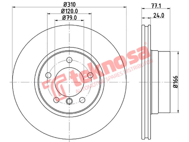 BRAKE DISC - TBD7555-D (OPTIMA)