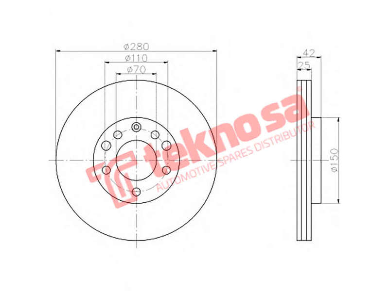 BRAKE DISC - TBD7561-D (OPTIMA)