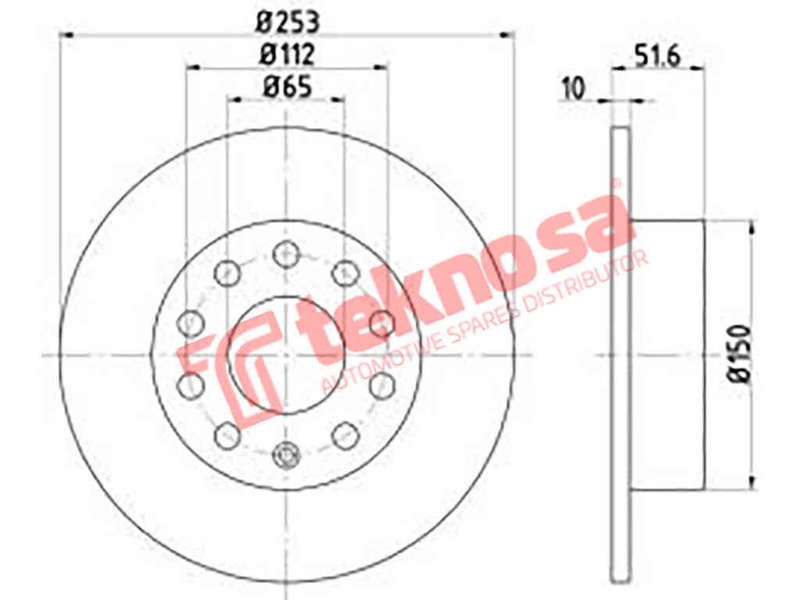 BRAKE DISC - TBD7611-D (OPTIMA)
