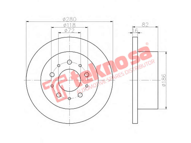 BRAKE DISC - TBD7633-D (OPTIMA)