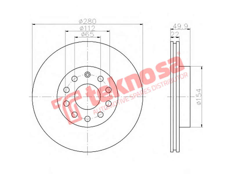 BRAKE DISC - TBD7643-D (OPTIMA)