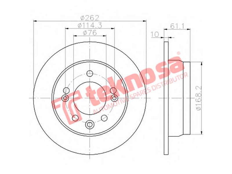 BRAKE DISC - TBD7657-D (OPTIMA)