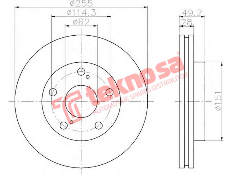 BRAKE DISC - TBD7723-D (OPTIMA)