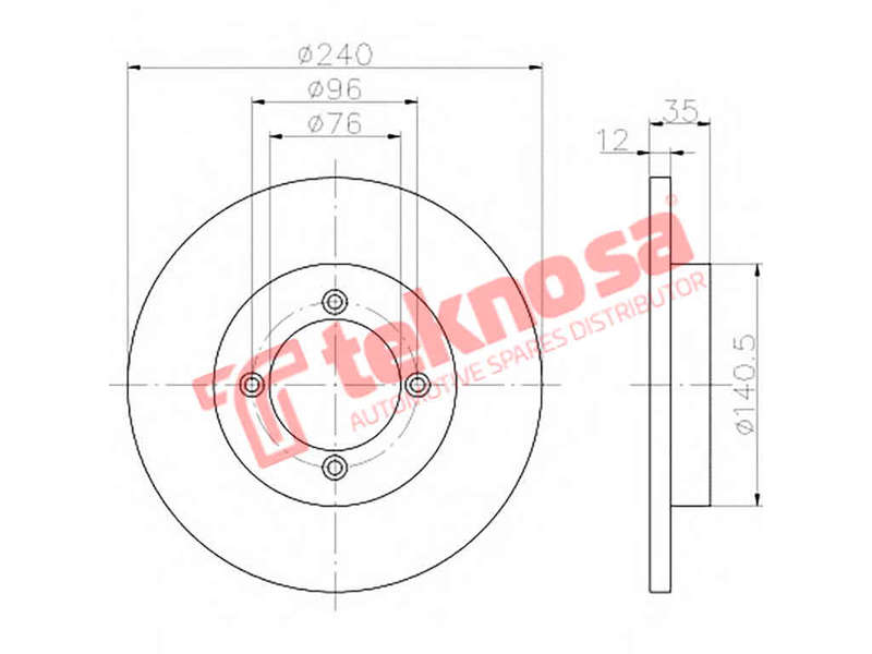 BRAKE DISC - TBD7729-D (OPTIMA)