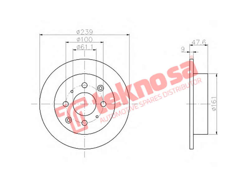 BRAKE DISC - TBD7739-D (OPTIMA)