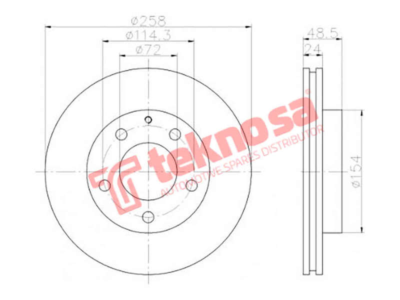BRAKE DISC - TBD7743-D (OPTIMA)