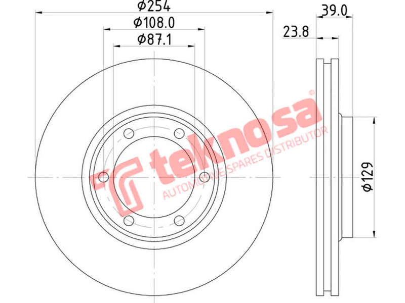 BRAKE DISC - TBD7764-D (OPTIMA)