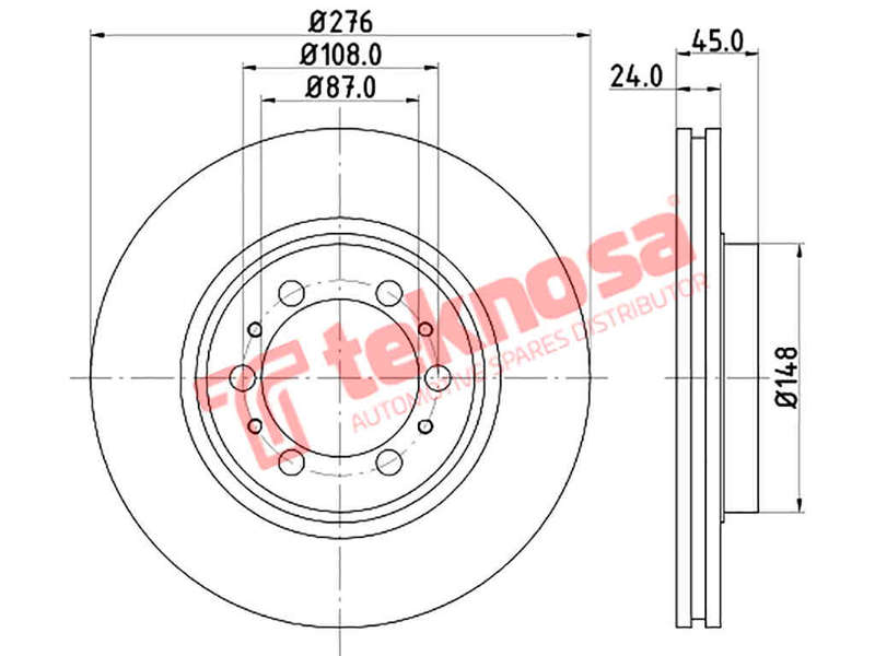 BRAKE DISC - TBD7772-D (OPTIMA)