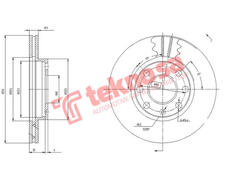 BRAKE DISC - TBD7806-D (OPTIMA)