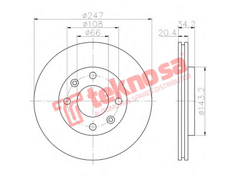BRAKE DISC - TBD7849-D (OPTIMA)