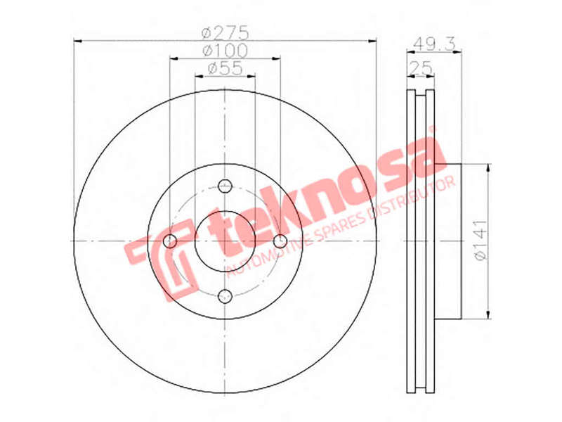 BRAKE DISC - TBD7954-D (OPTIMA)