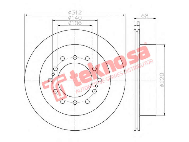 BRAKE DISC - TBD7958-D (OPTIMA)