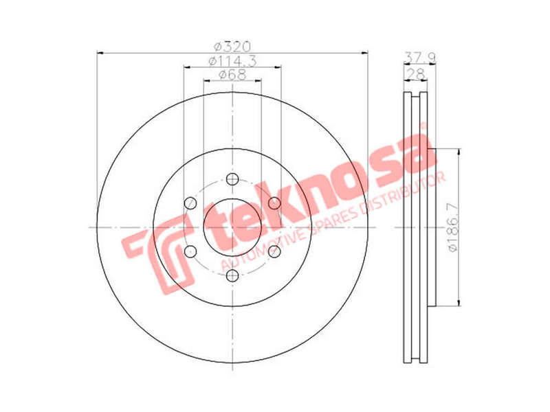BRAKE DISC - TBD8010-D (OPTIMA)