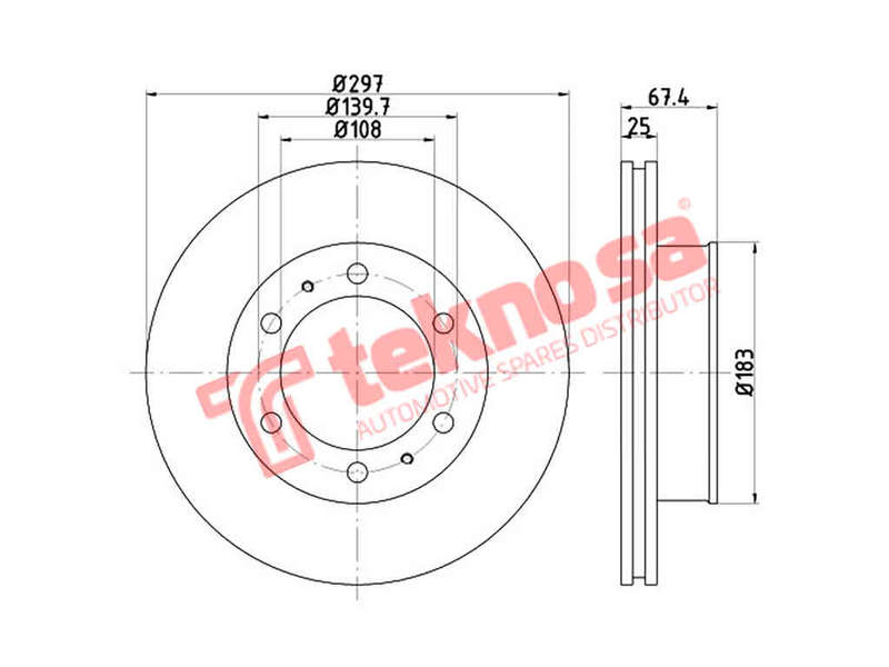 BRAKE DISC - TBD8021-D (OPTIMA)