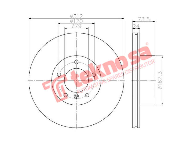 BRAKE DISC - TBD8023-D (OPTIMA)