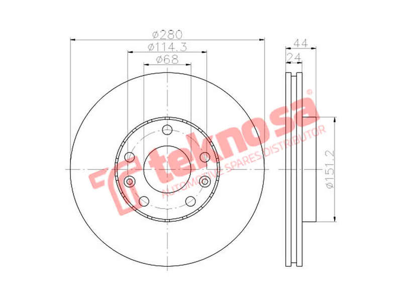 BRAKE DISC - TBD8033-D (OPTIMA)