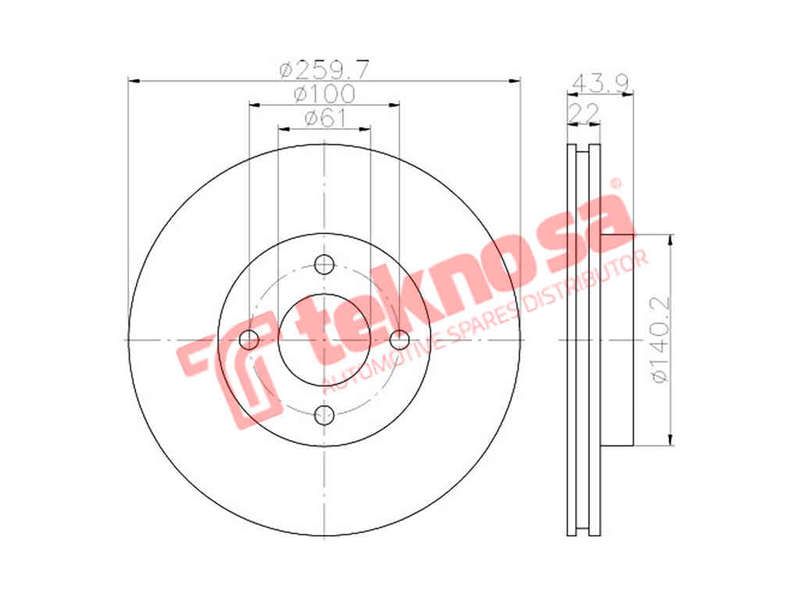 BRAKE DISC - TBD8038-D (OPTIMA)