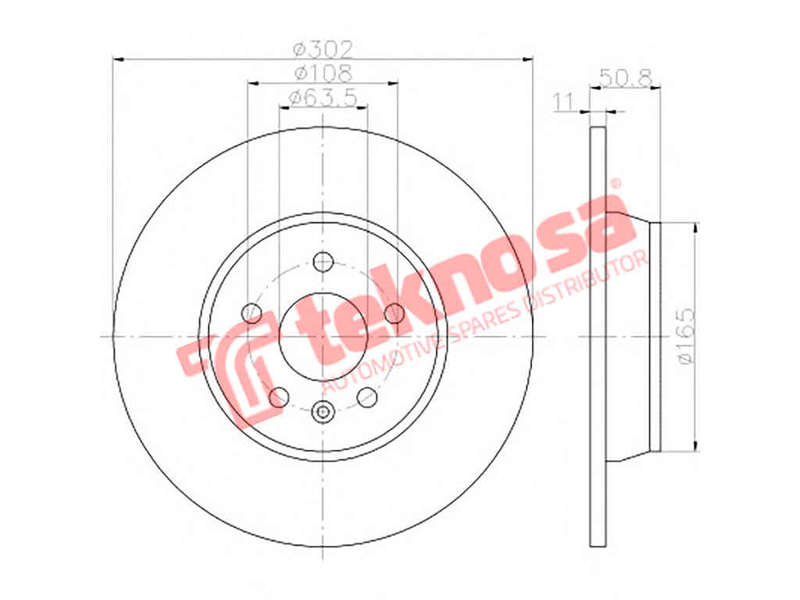 BRAKE DISC - TBD8099-D (OPTIMA)