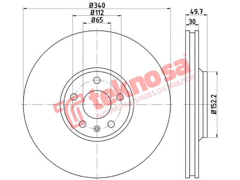 BRAKE DISC - TBD8134-D (OPTIMA)