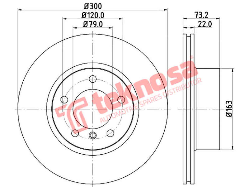 BRAKE DISC - TBD8143-D (OPTIMA)