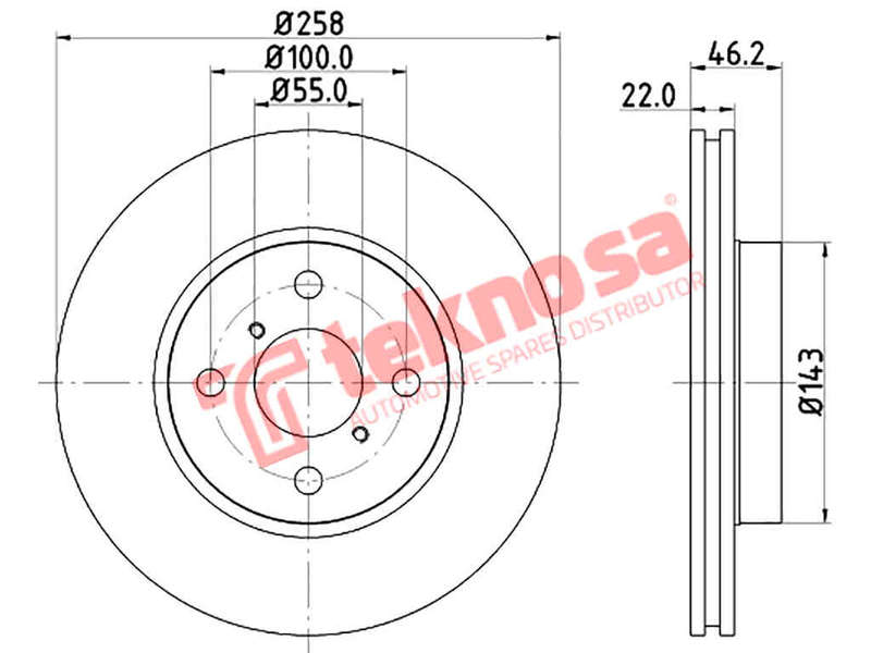 BRAKE DISC - TBD8144-D (OPTIMA)