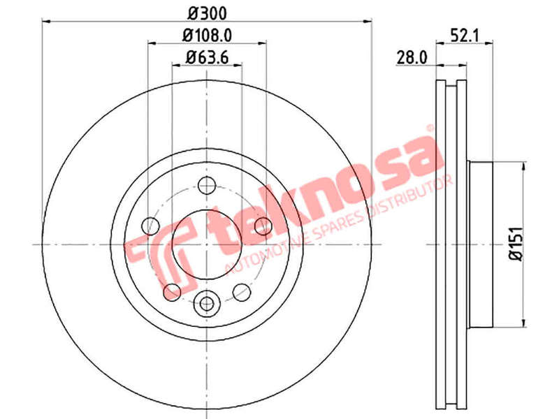 BRAKE DISC - TBD8169-D (OPTIMA)
