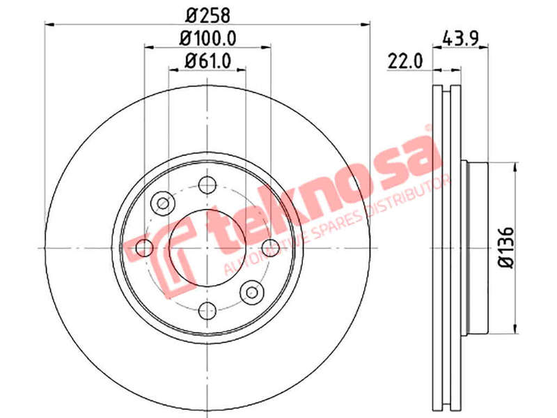 BRAKE DISC - TBD8222-D (OPTIMA)