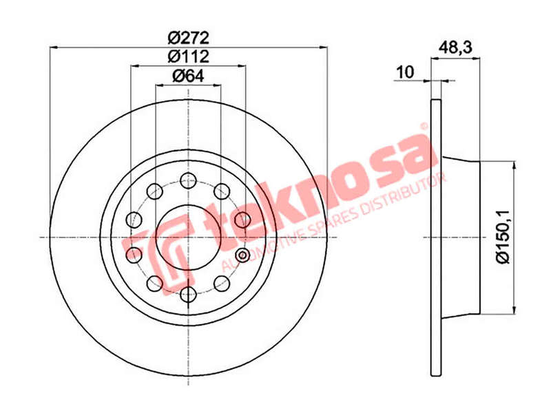 BRAKE DISC - TBD8259-D (OPTIMA)
