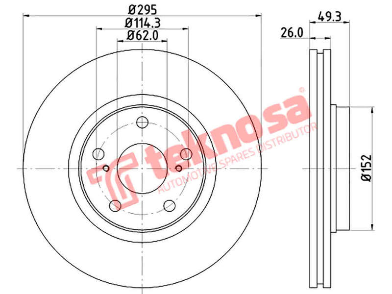 BRAKE DISC - TBD8404-D (OPTIMA)