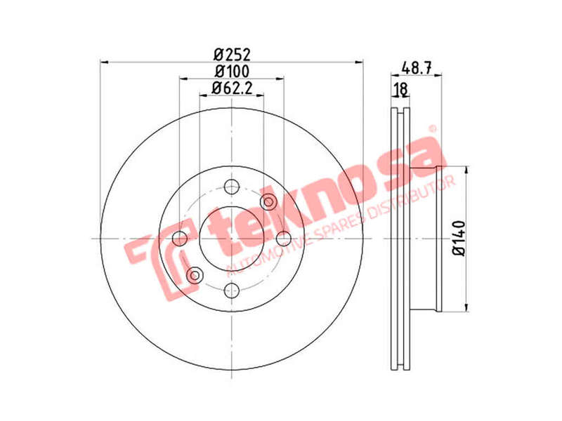 BRAKE DISC - TBD8429-D (OPTIMA)