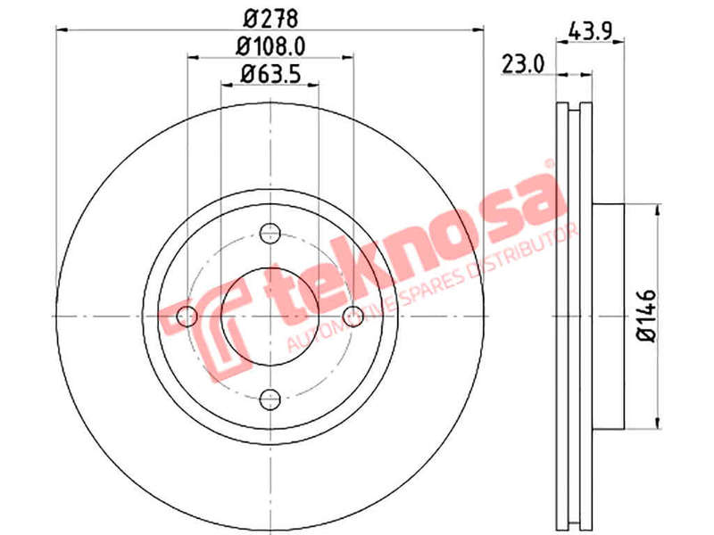 BRAKE DISC - TBD8453-D (OPTIMA)