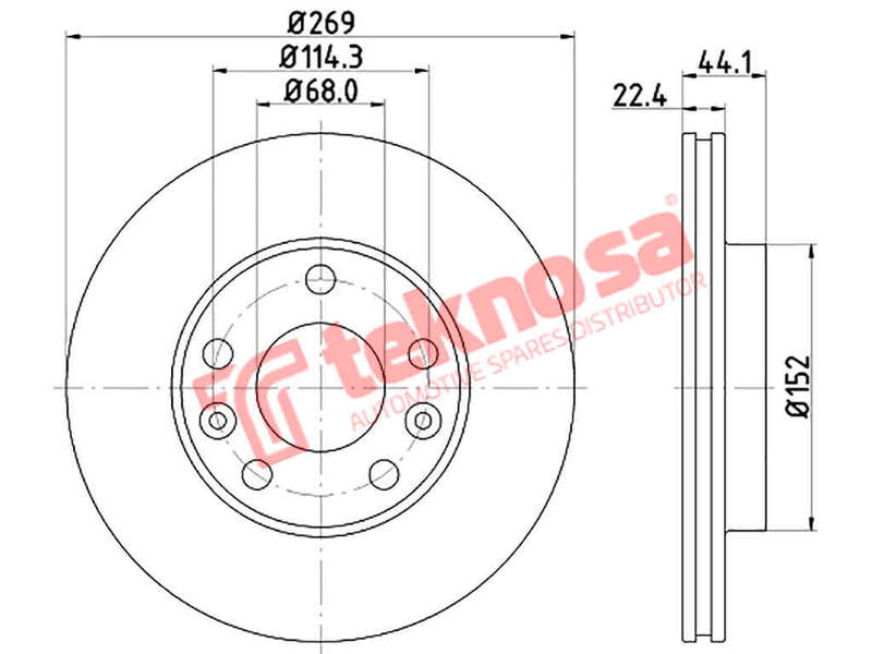 BRAKE DISC - TBD8468-D (OPTIMA)