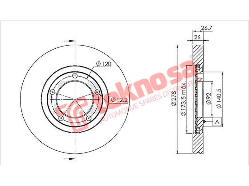 BRAKE DISC - TBD8481-D (OPTIMA)
