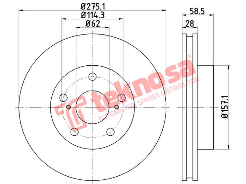 BRAKE DISC - TBD8554-D (OPTIMA)