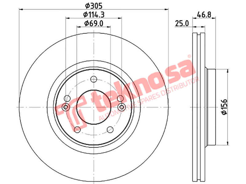 BRAKE DISC - TBD8570-D (OPTIMA)