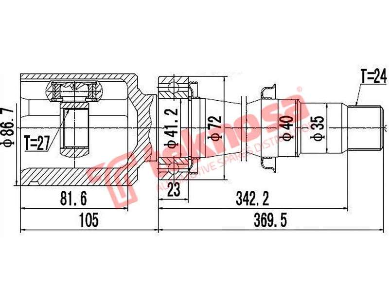 INNER CV JOINT - TO4018 (TEKNOSA)