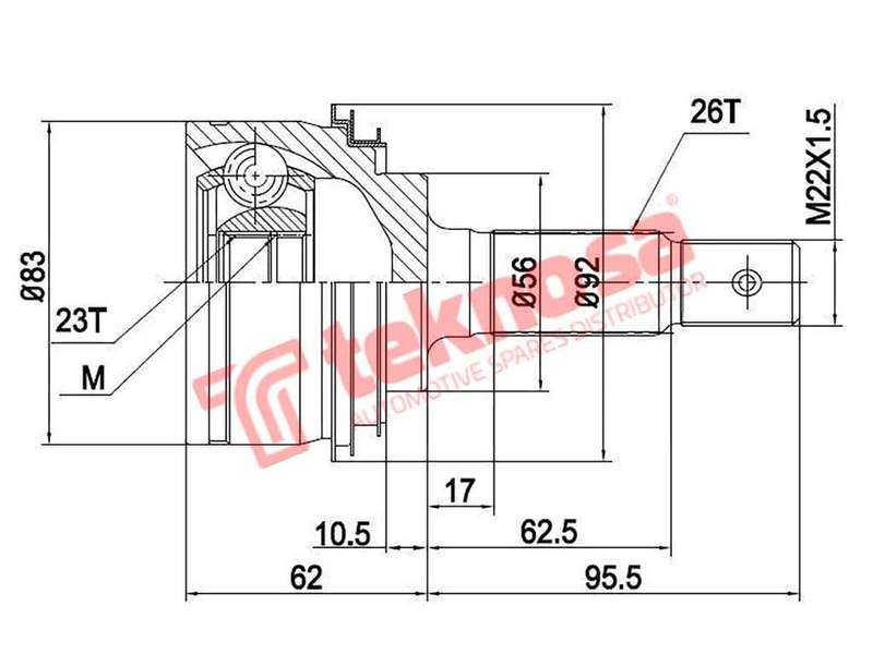 OUTER CV JOINT - TO5735 (TEKNOSA)