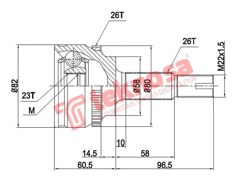 OUTER CV JOINT - TO5748A (TEKNOSA)