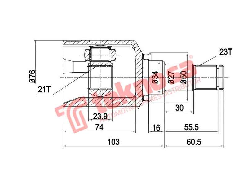 INNER CV JOINT - TO8130 (TEKNOSA)