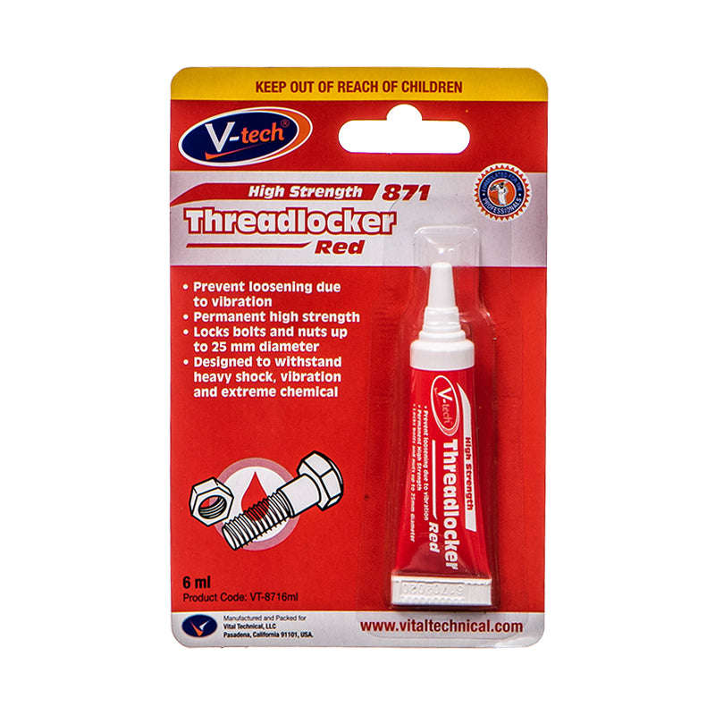 Clutch Kit Threadlocker Red 6Ml - Vt871-6 (V-Tech)