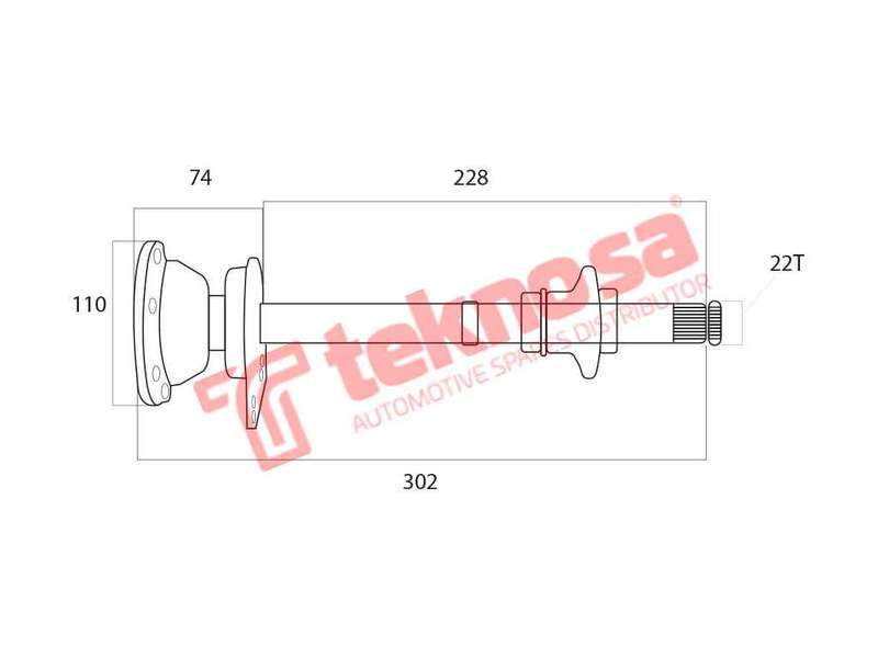 TEKNOSA FRONT LEFT - RIGHT INNER CV JOINT For VOLKSWAGEN KOMBI [T4] 2.5 TDI SYNCRO (ACV AAB AUF)(...