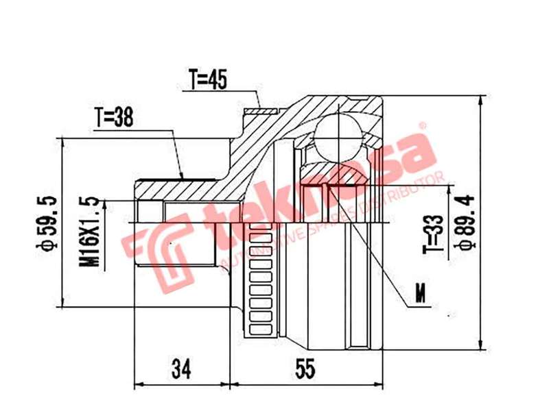 OUTER CV JOINT - VW5726A (TEKNOSA)