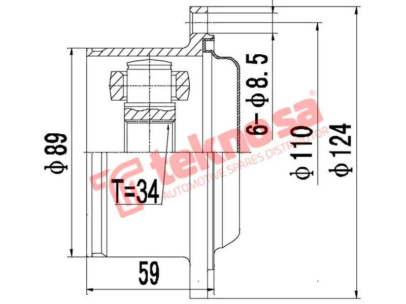 INNER CV JOINT - VW6410 (TEKNOSA)