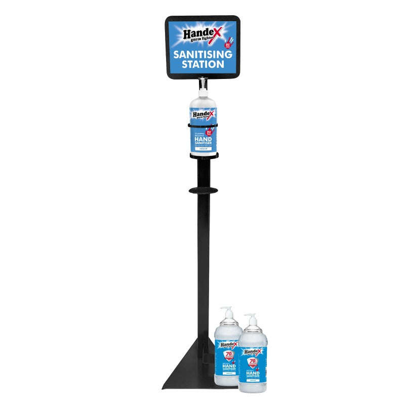 Handex Hand Sanitiser 70% Natural - 1L Dispenser Stand & 2 Refills